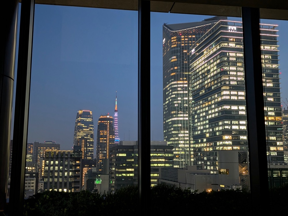 会場から臨む東京の夜景
