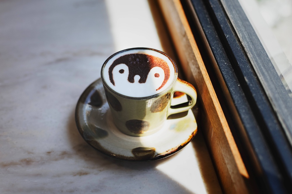 当店の人気商品「ペンギンラテ」です。