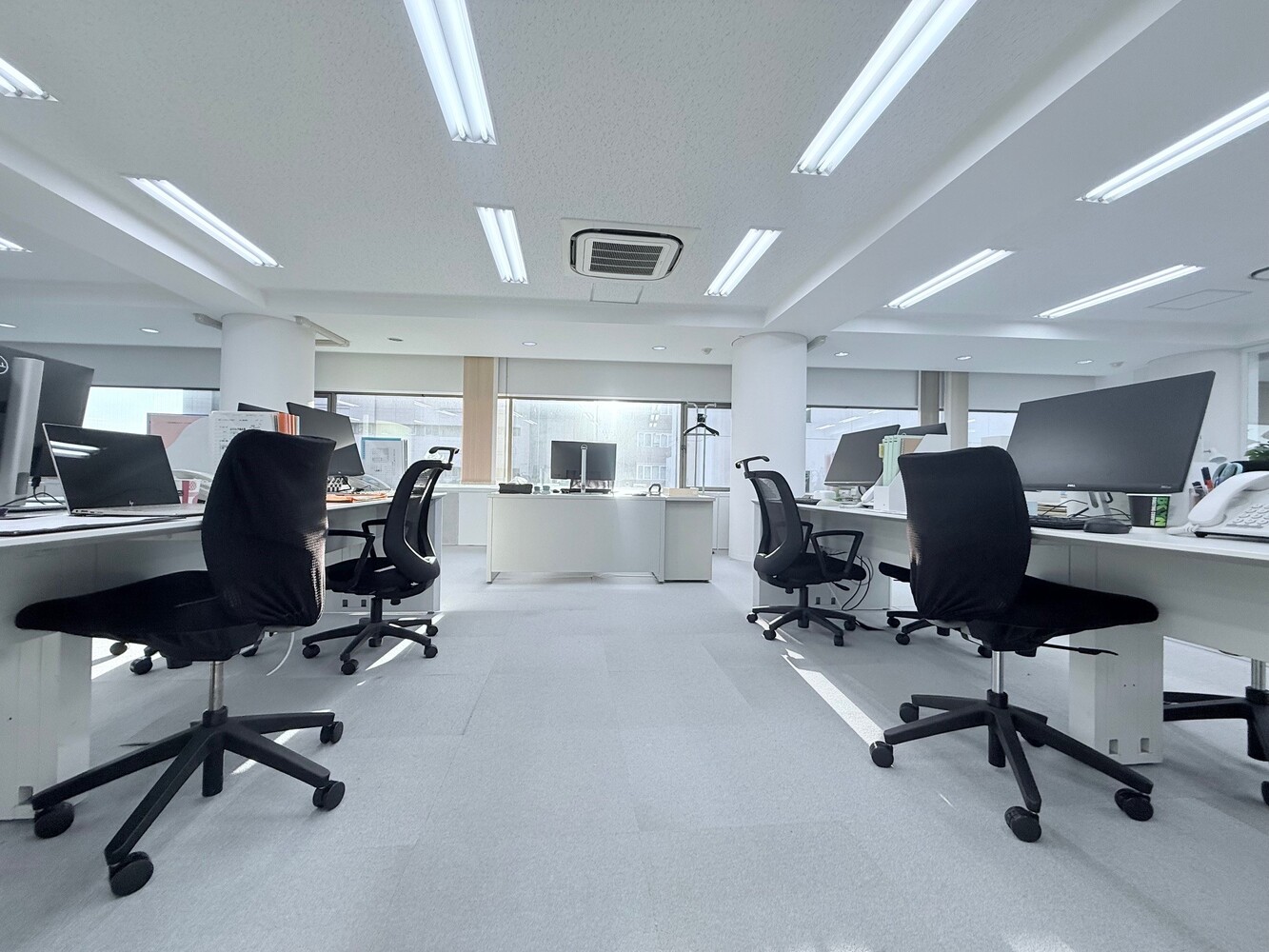 5階：執務（自然光も入り、明るい綺麗なオフィスです）
